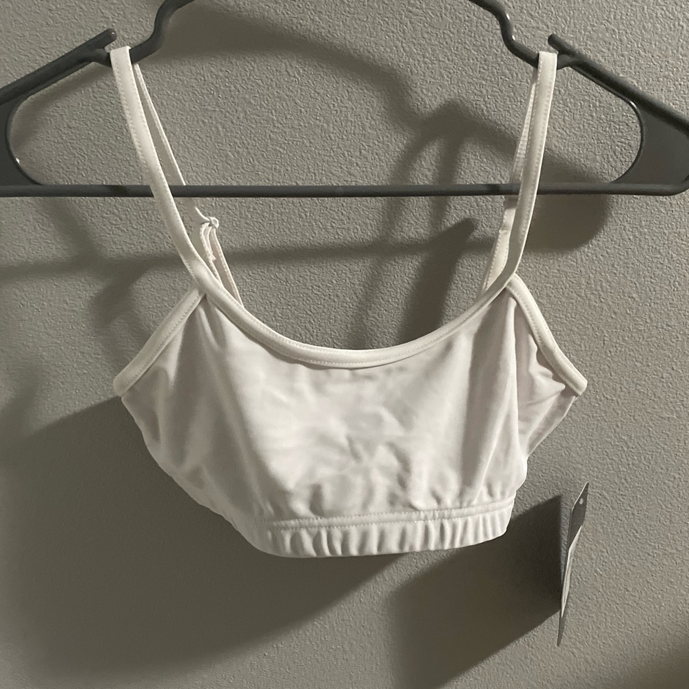 NWT Theatricals white adjustable dance bra size S